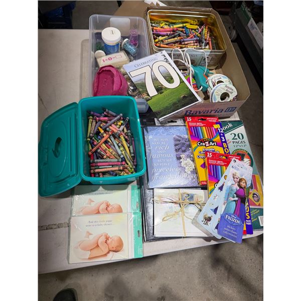 Crafting crayons, etc.