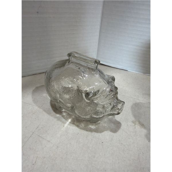 Vintage Anchor Hocking small glass piggy bank