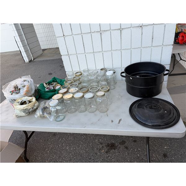 Canner canning jars, canning rings