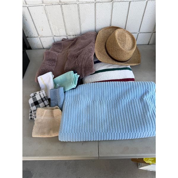 Towels and hat