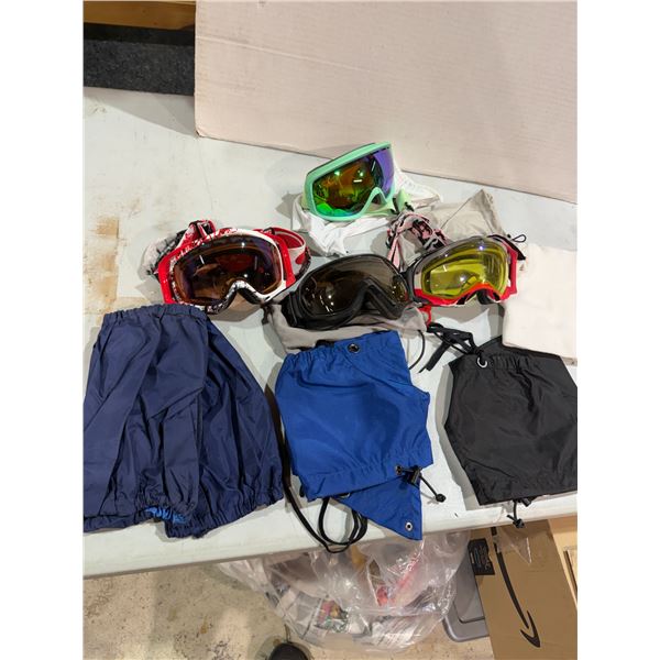 Goggles and other items
