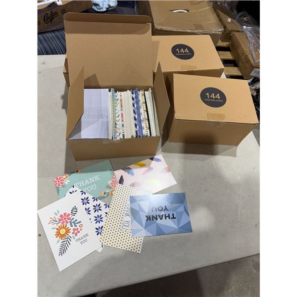 4 boxes blank and thank you greeting cards