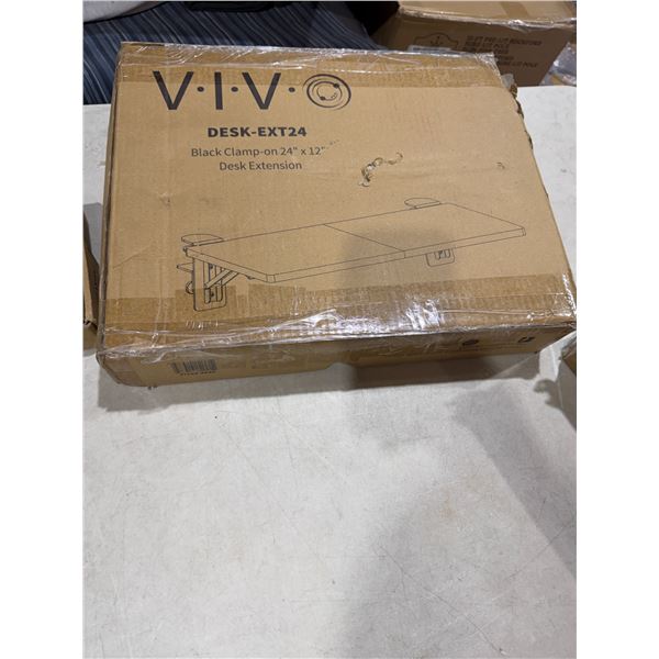 VIVO Black clamp on 24" x 12" desk extension