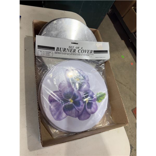 Stove burner cover covers