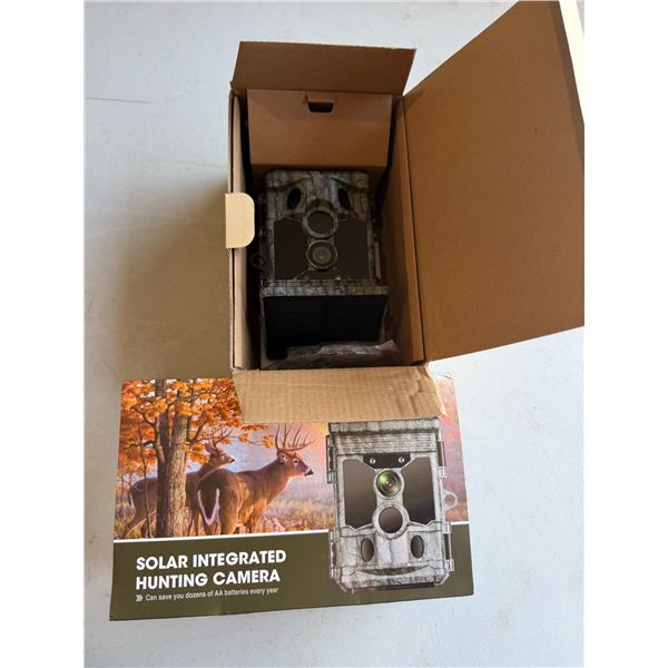 Solar integrated hunting camera