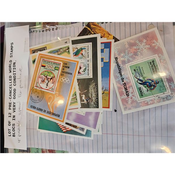 Lot of world stamp blocs