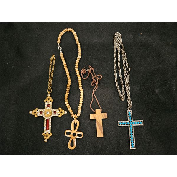 Assorted cross necklaces