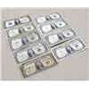 Image 1 : 9 One Dollar Used Silver Certificates