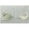 Image 2 : 2 Swan Salt Cellars With Glass Spoons