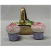 Image 2 : Japanese Fine Porcelain Flower Salt & Pepper Set