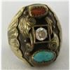Image 1 : Vintage Navajo Sterling Ring Size 9 1/2 By RB