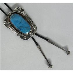 Navajo Bolo Sterling Silver & Turquoise Slide