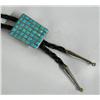 Image 1 : Zuni Bolo Tie With Channel Work Turquoise Slide