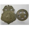 Image 1 : 2 Reproduction Badges Pony Express & Sheriff