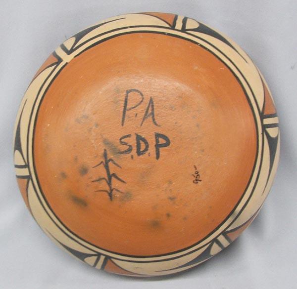 Santo Domingo Pueblo Pottery Large Bowl by P.A.