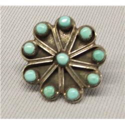 Navajo Silver Turquoise Ring Size 5 1/2