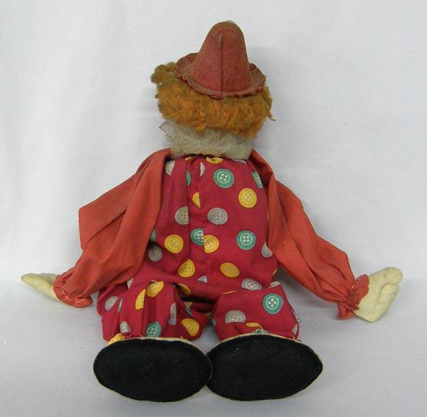 Vintage Cloth Clown Doll
