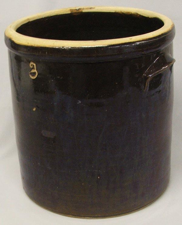 Brown Stoneware Crock, 3