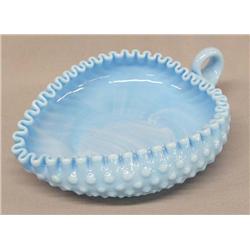 Fenton Blue Slag Glass Bowl