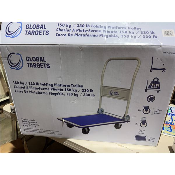 Folding platform trolley