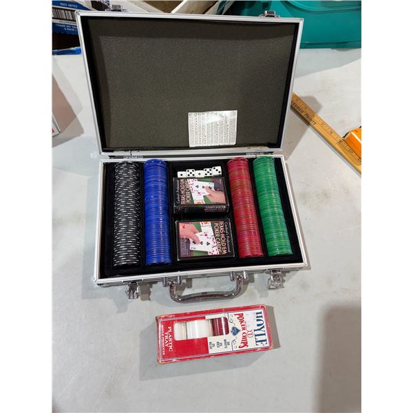 Poker chips and cards