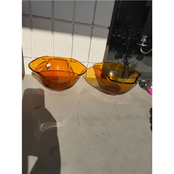 Amber Glass bowls