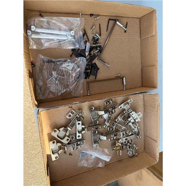 Cabinet hinges, and poles