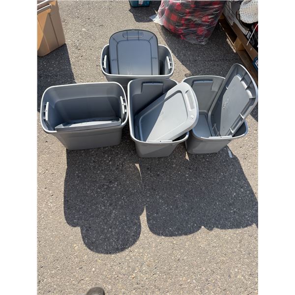 4 storage bins with lids