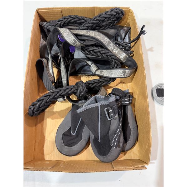 Pet booties and leash, etc.