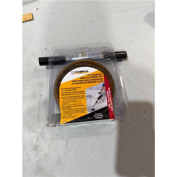15 foot drain pipe auger