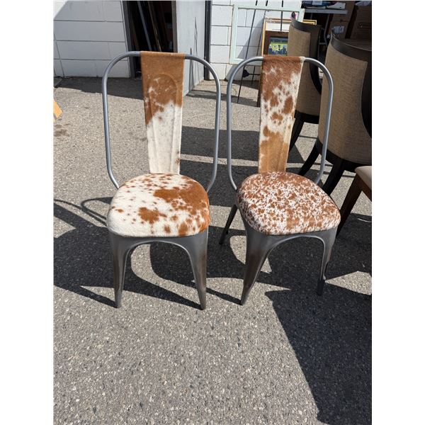 Cow print chairs