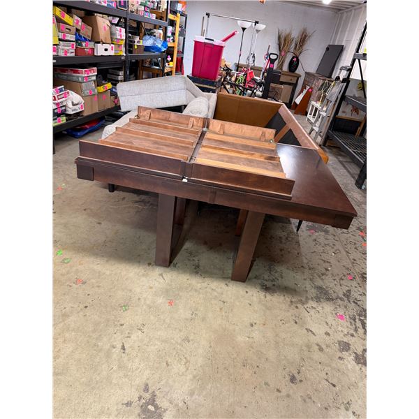 Dining table 54" x 38" x 30" tall with two leaves 24 inch each