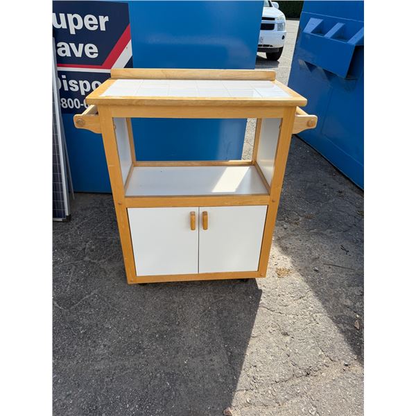 Rolling cart 33" x 16" x 35 1/2" tall