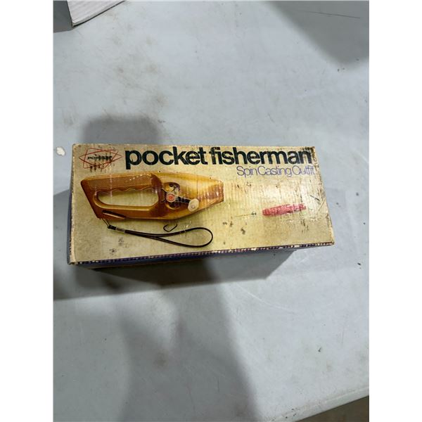 Vintage pocket fisherman spin, casting outfit