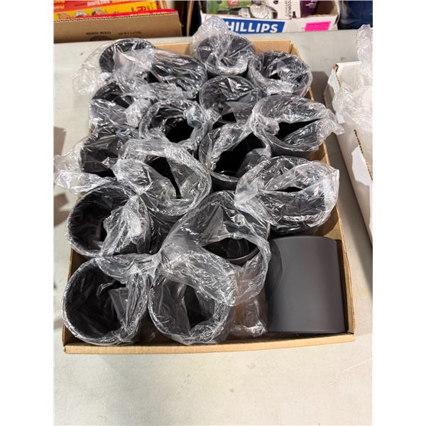 Black frosted candle jars