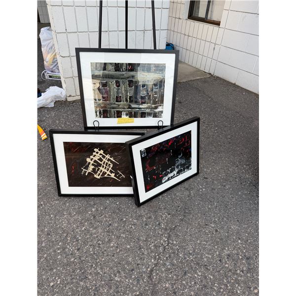 Original, abstract acrylic paintings, signed by the artist