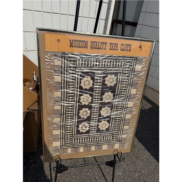 Museum quality TAPA cloth glass cracked 22" x 28