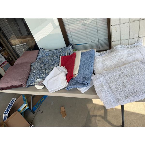 Cushions and bath mats and line