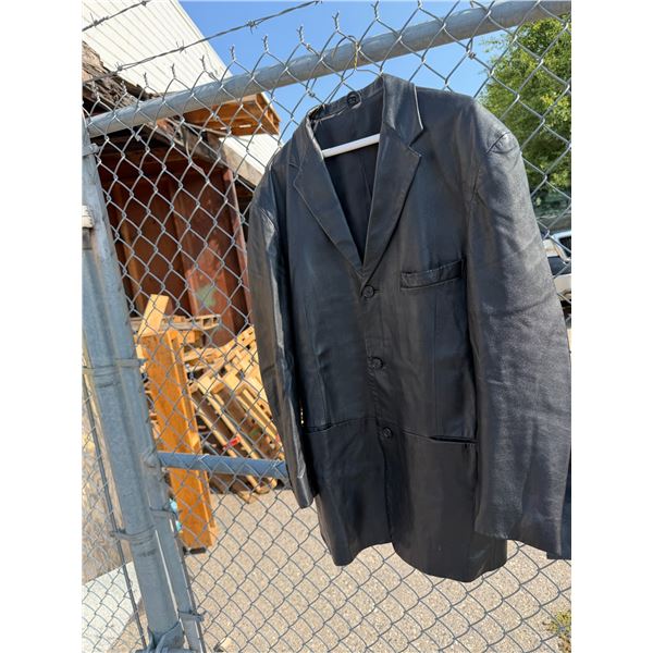 Leather jacket size not shown