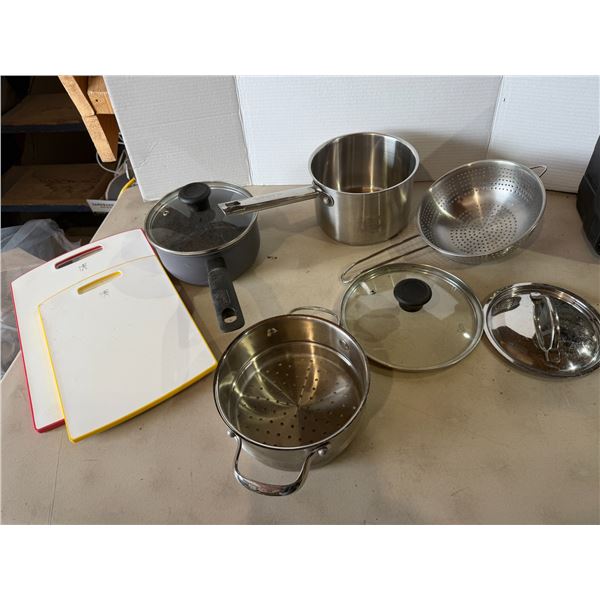Pots and pans and cutting boards