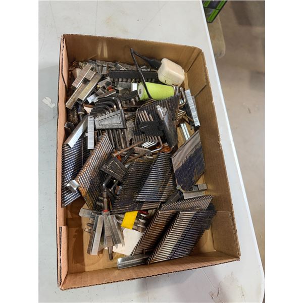 Staples and nails And Alan wrenches