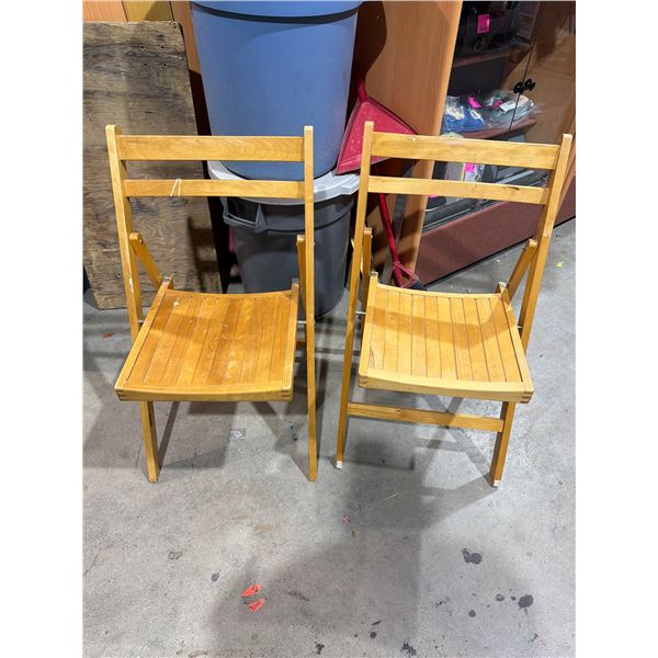 Two IKEA folding deck chairs