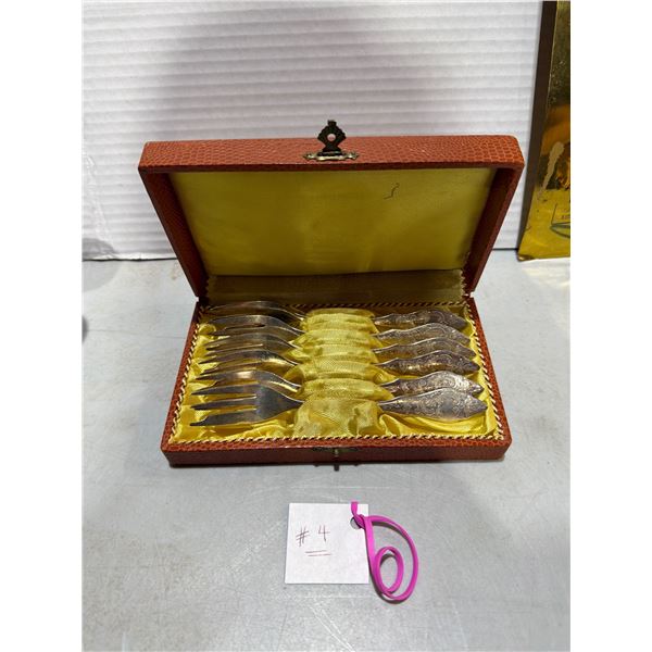 Vintage case pastry Fork set Germany