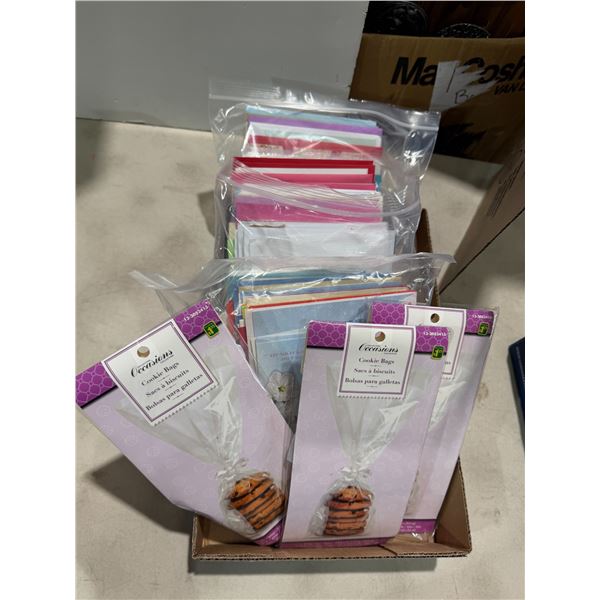 Cookie bags and greeting cards