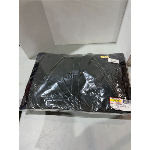 Gray lumbar pillow