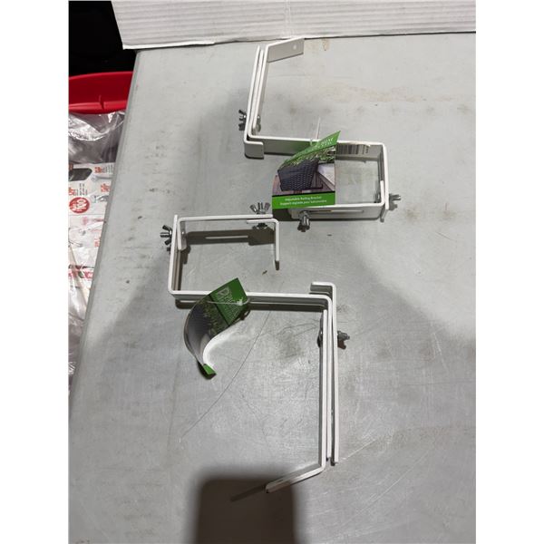 Plant brackets adjustable railing