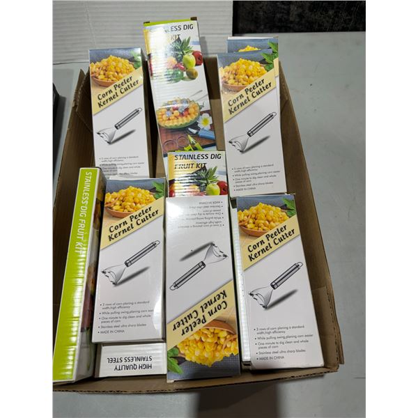 Fruit kit, items, and corn peeler