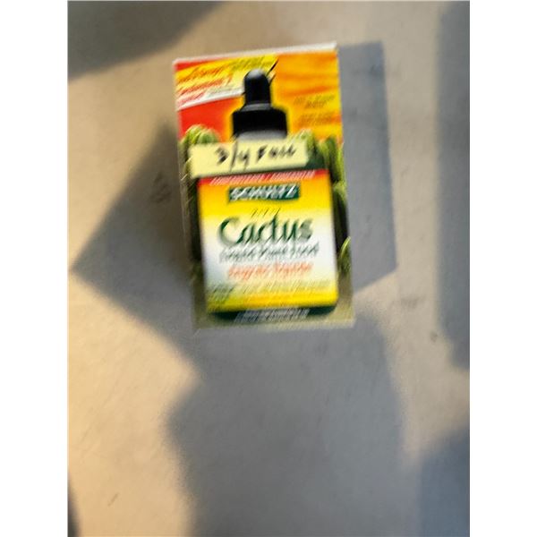 Cactus liquid plant food 3/4 full