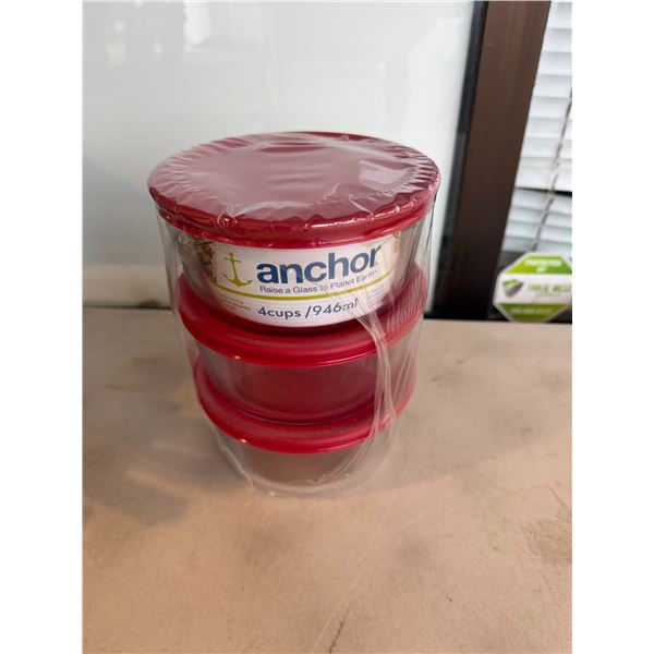 Anchor glass reusable container containers