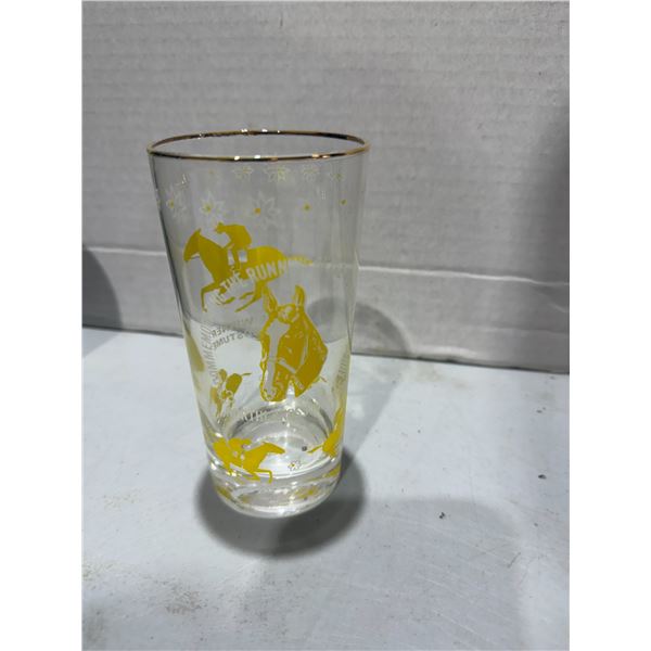 Vintage Glass commemorating the running of the 40th Canadian Derby Northland Park 1969